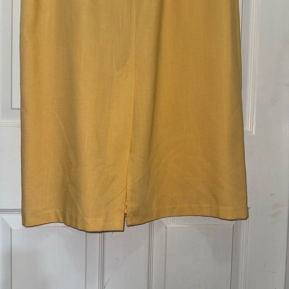 Sag Harbor Yellow Pencil Midi Skirt for Work - Picture 8 of 9